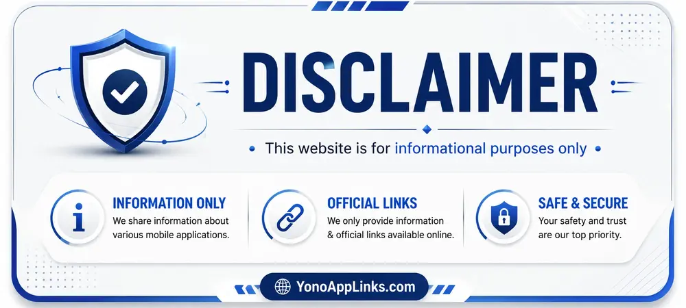 Yono App Links Disclaimer Banner